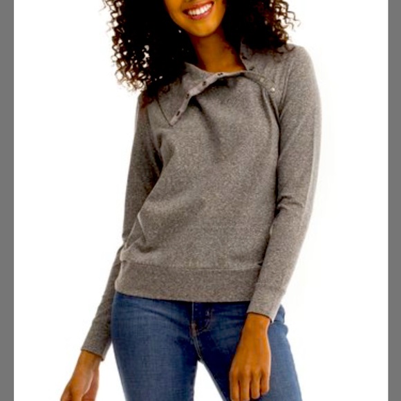 Synergy organic clothing snap collar top - Picture 1 of 1